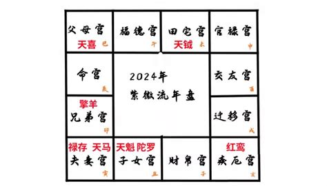 2024 流年運勢|震豐八字：紫微斗數2024流年命盤詳解